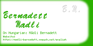 bernadett madli business card