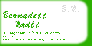 bernadett madli business card